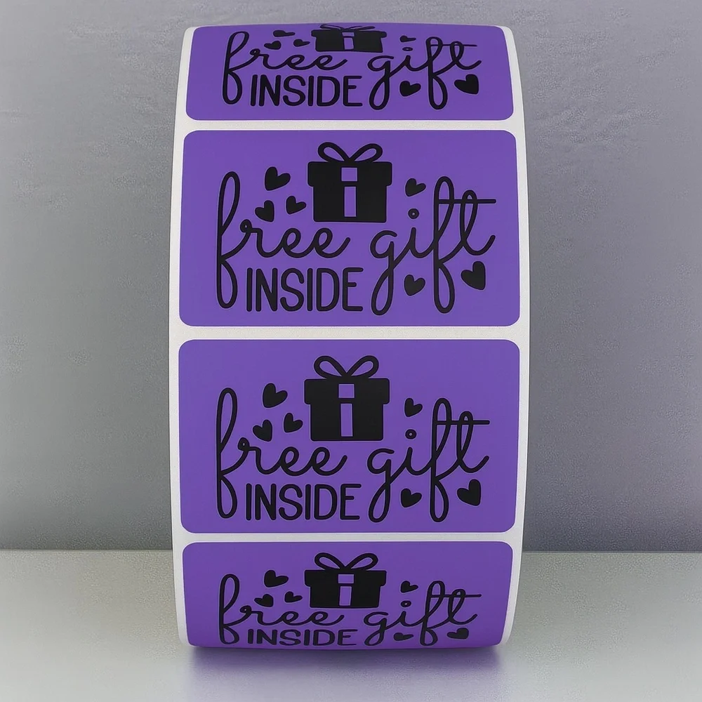 Free Gift Inside Stickers – Cute Labels for Packaging and Small Business